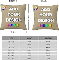 Vista 123 de Funda de almohada personalizada con nombre de texto fotográfico, funda de almohada impresa de dos lados para cumpleaños, Navidad, aniversario