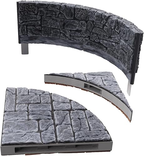 Vista 11 de Warlock Tiles: Base Set – Dungeon Tiles II Paredes de piedra de altura completa