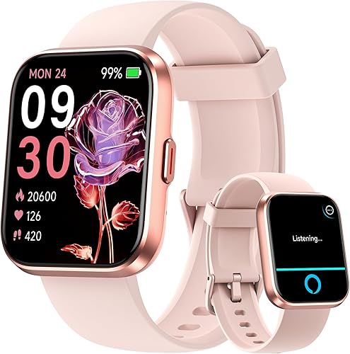 Relojes inteligentes para mujer Andriod iPhone monitor de salud preciso de 24 horas con 5 ATM resistente al agua Reloj de fitness para frecuencia
