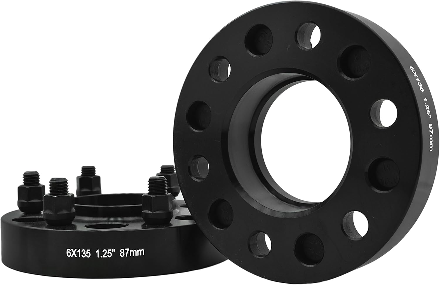 4 Pc 1.25" Thick Black Hub Centric Wheel Adapters Spacers M14x2.0 | Works with 2003-2014 Ford F-150 Raptors Expeditions & More