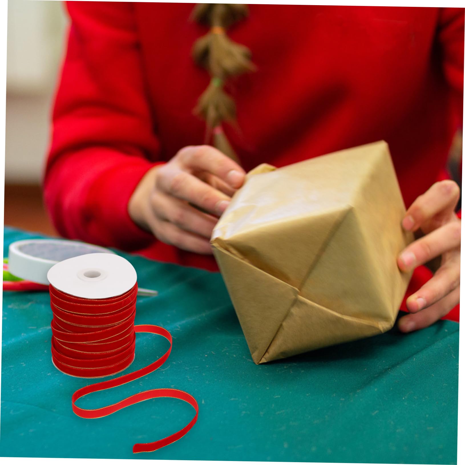 SHINEOFI 3rollen Velour Ribbon Für Weihnachtsdeko Yards Rot Für Bastelarbeiten Geschenkverpackungen Und -projekte Für Festliche Anlässe Und Dekorationen