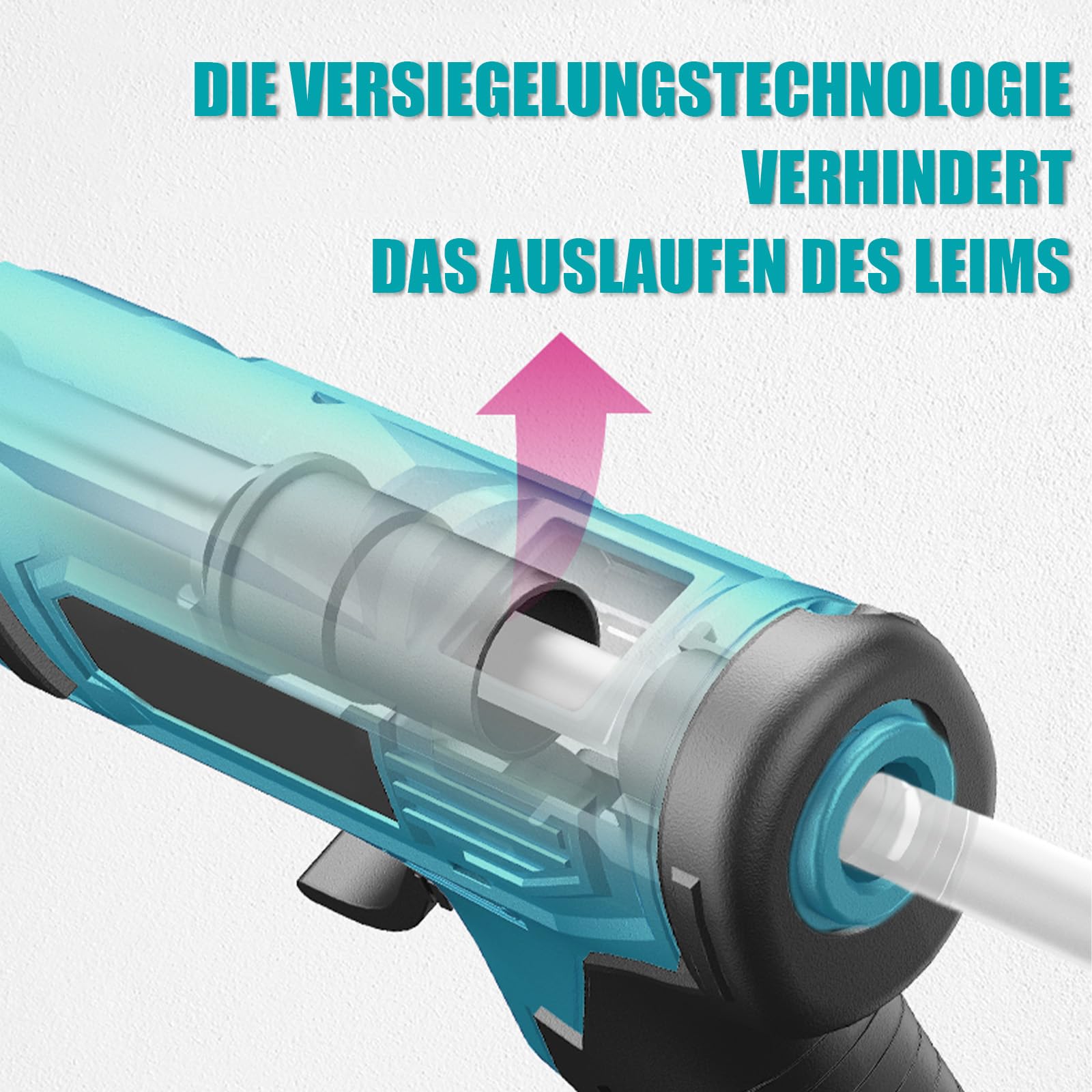 TILSWALL W107 Grüne Akku-Heißklebepistole, Kompatibel Mit Makita 18V