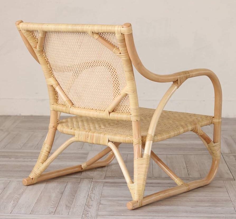 Amazon｜サンフラワーラタン リクライニングチェア ナチュラル 幅56