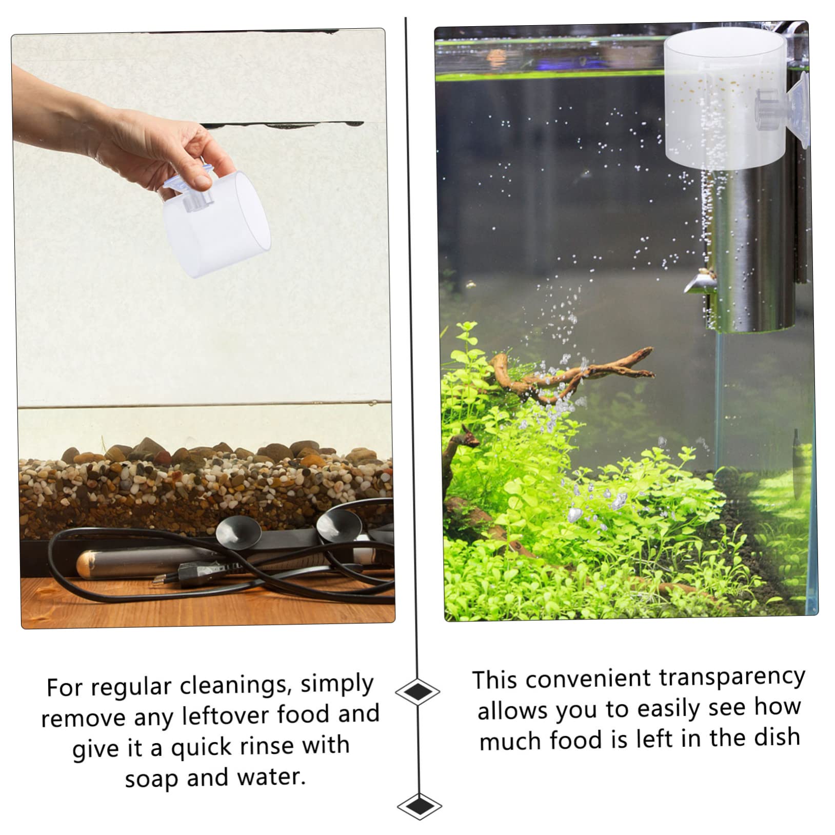 Happyyami 9stücke Fischfutterring Für Aquarien Schwimmende Futterstation Mit Saugnäpfen Für Tropische Fische Futterverschwendung Und Wasserverunreinigung Und Transparent