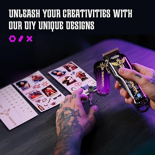 Vista 5 de SUPRENT PRO Professional Hair Clippers for Men- Premium Barber Clippers with Brushless Motor- Rechargeable Haircutting Kit with DIY Customizable