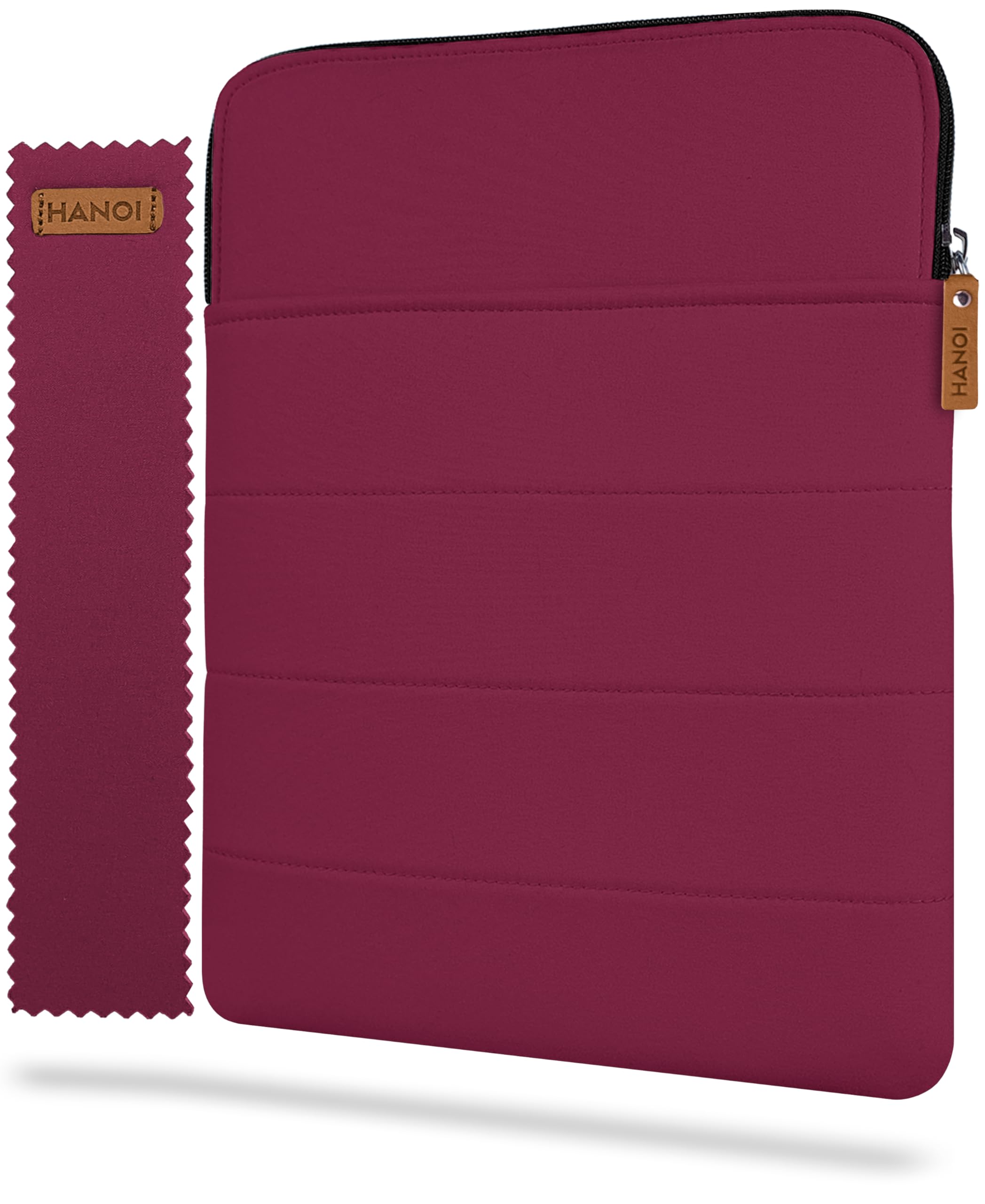 HANOI Collection® Detroit™ Funda para libros de lectura con cremallera acolchada. Funda de libro acolchada grande. Funda libro grande. Funda protectora de libros de lectura (Buganvilla)