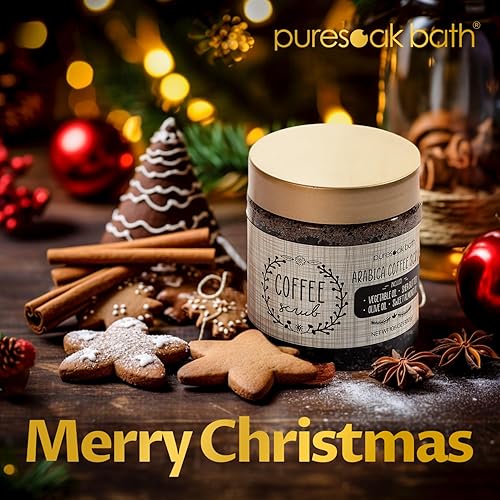 Miniatura 2 de Exfoliante corporal Puresoak Bath Arábica Coffee Scrub Spa Bath Body Scrub Set de exfoliante corporal de regalo con guantes exfoliantes para