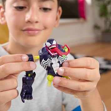 Spider-MAN Marvel MixMashers Venom vs. Venomized, Custom Action Figure & Accessories 2-Pack, 5-Inch-Scale Super Hero Toys for Kids Ages 4+