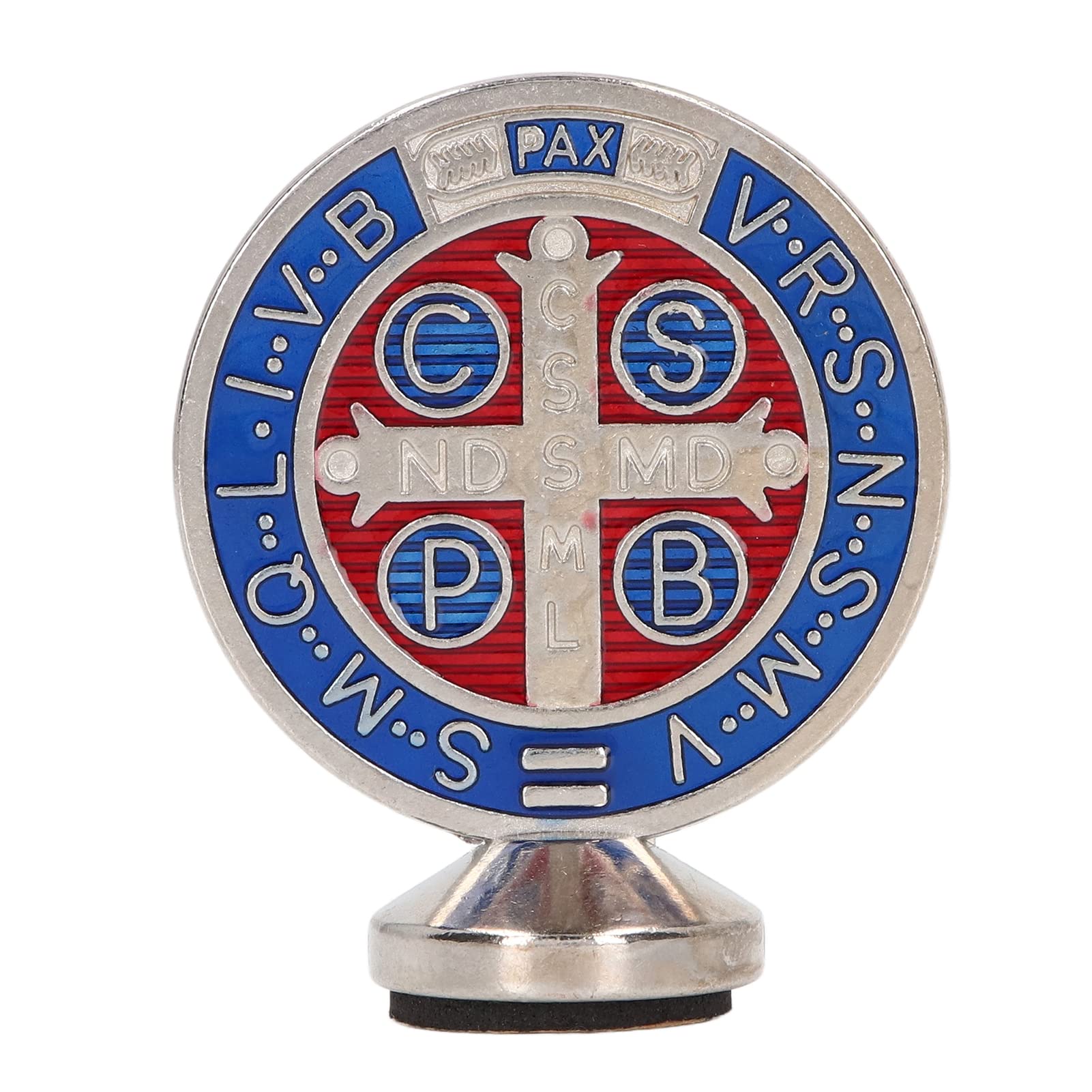 Weikeya St Benedict Medals, St Benedict Medals Ornament Sturdy Zinc Alloy Benedict Metal Decoration Christian Ornament Catholic Gift Fine Workmanship Exquisite for Confirmation Ceremony