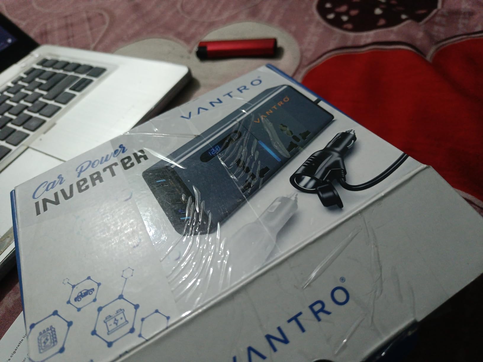 Vantro 200W Car Power Inverter/Laptop Charger with 4 USB Ports & 2 AC