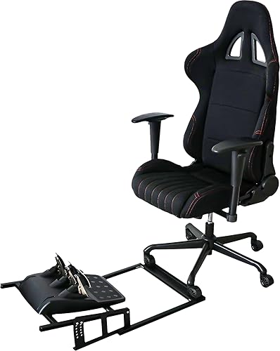 Pein Racing & Flight Simulator Pedal Mount Soporte ajustable resistente para Logitech, Thrustmaster, Fanatec, MOZA Compacto y retráctil para