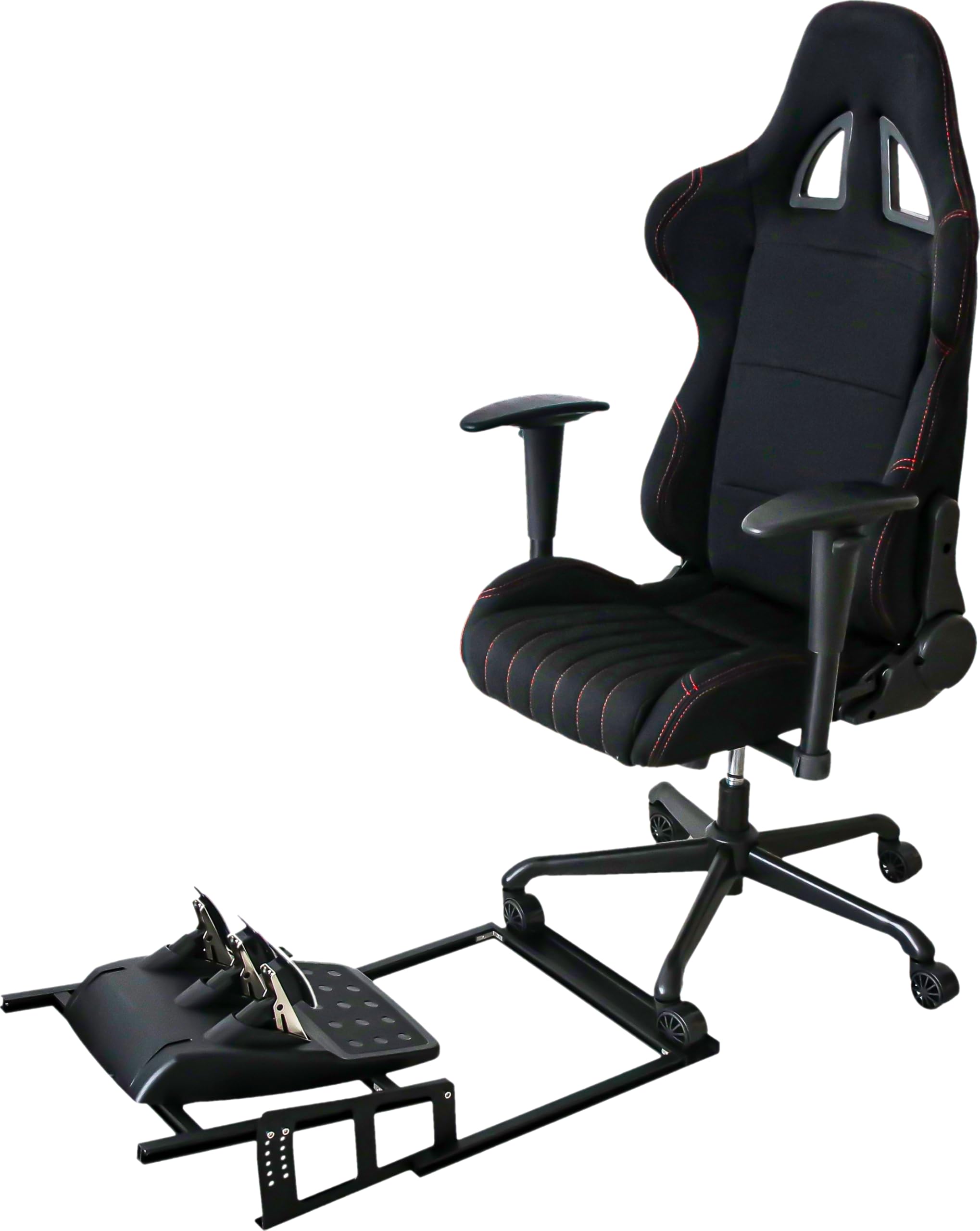 Pein Racing & Flight Simulator Pedal Mount | Heavy-Duty Adjustable Stand for Logitech, Thrustmaster, Fanatec, MOZA | Compact & Retractable for Desk and Gaming Chair Setups