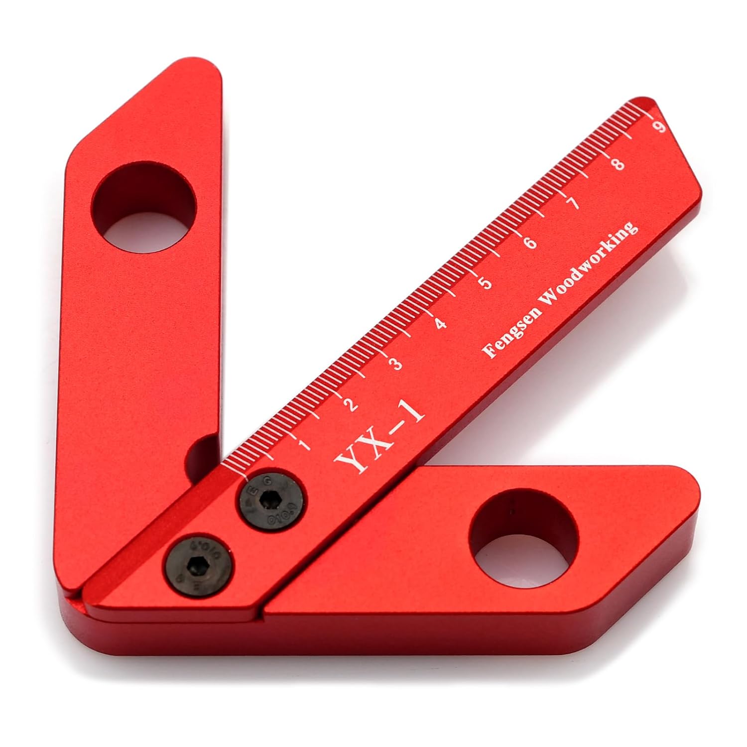 Center Measuring Tool, Center Finder, Line Gauge Center Finder, 45/90 Degree Right Angle Line Gauge Carpenter Ruler,Aluminum Alloy Woodworking Center Scribe Square Center Scribe 90mm(Small Size)