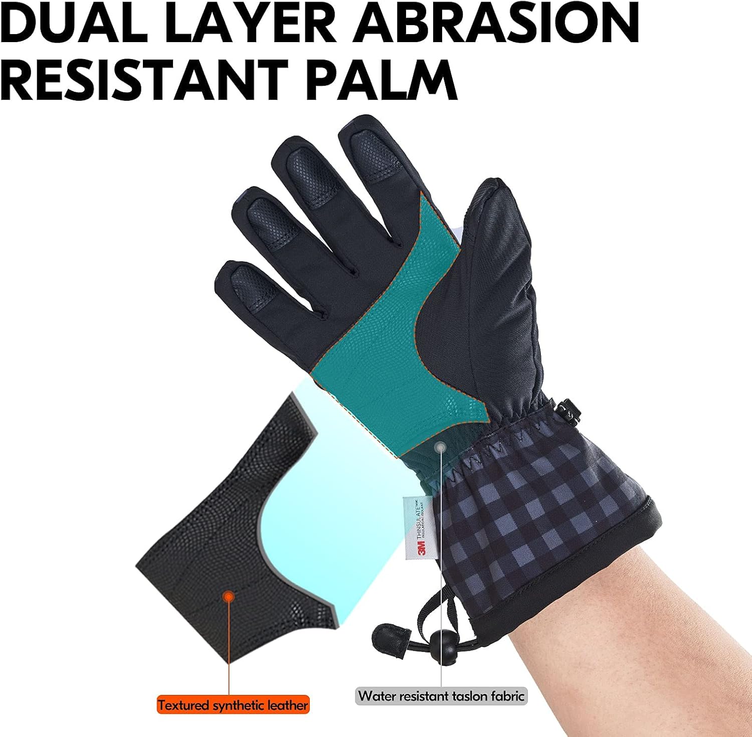 Vgo 1 Pair -5℃/23°F or Above Warm Ski Gloves for Women,Winter Snow Gloves,Outdoor Gloves,3M Thinsulate Waterproof Gloves(Size L,Red,TS2470FW) : Clothing, Shoes & Jewelry