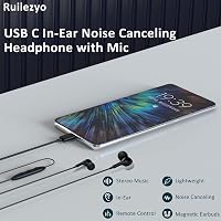 Ruilezyo USB-C Fülhallgató Mikrofonnal - Samsung Galaxy S25/S24/S23, iPhone 16/15, iPad, MacBook, Google Pixel Kompatibilis Vezetékes Headse 5