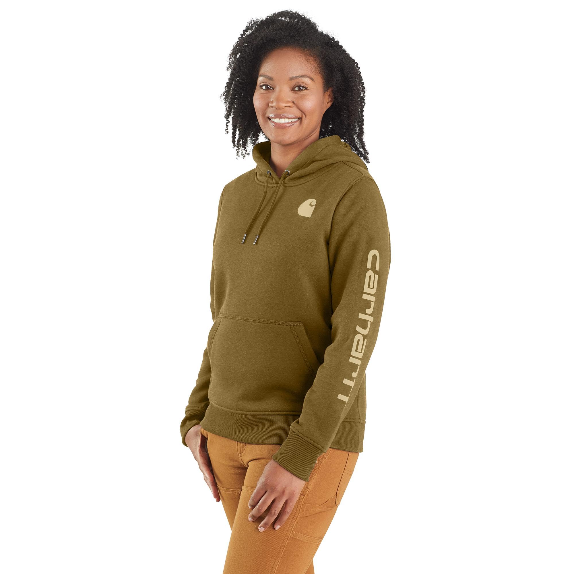 Carhartt Women's Relaxed Fit Midweight Logo Sleeve Graphic Sweatshirt