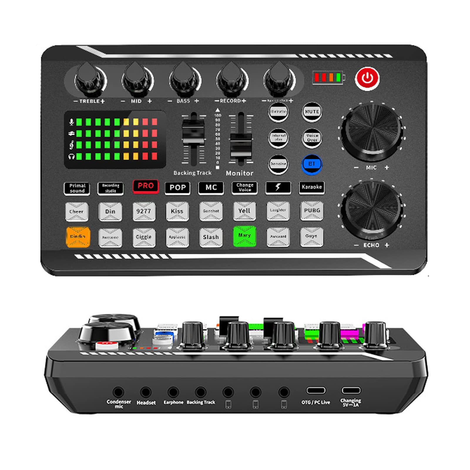 Amazon.com: Live Sound Card, Audio Mixer With Dj Mixer Effects