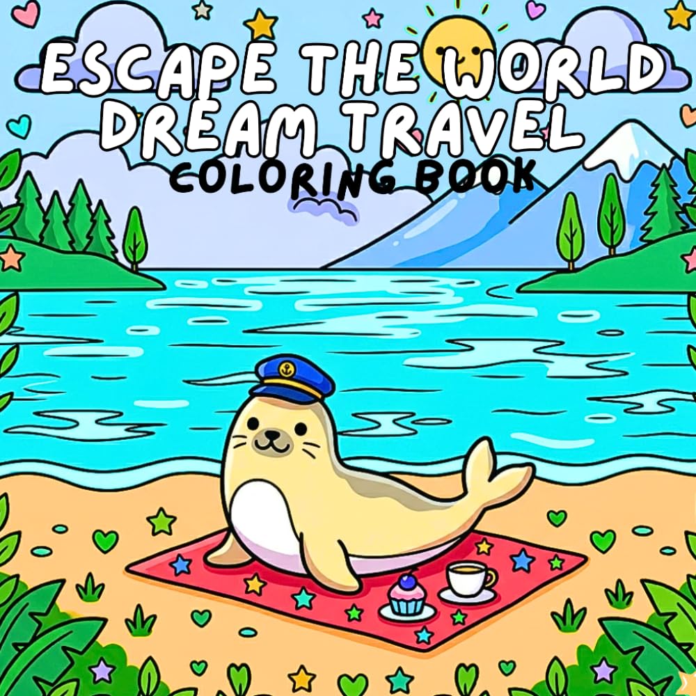 Escape the World: Dream Travel Coloring Book: A Calming Journey Through Hidden Villages, Ocean Views, Mountain Cabins & Charming Streets for Stress Relief