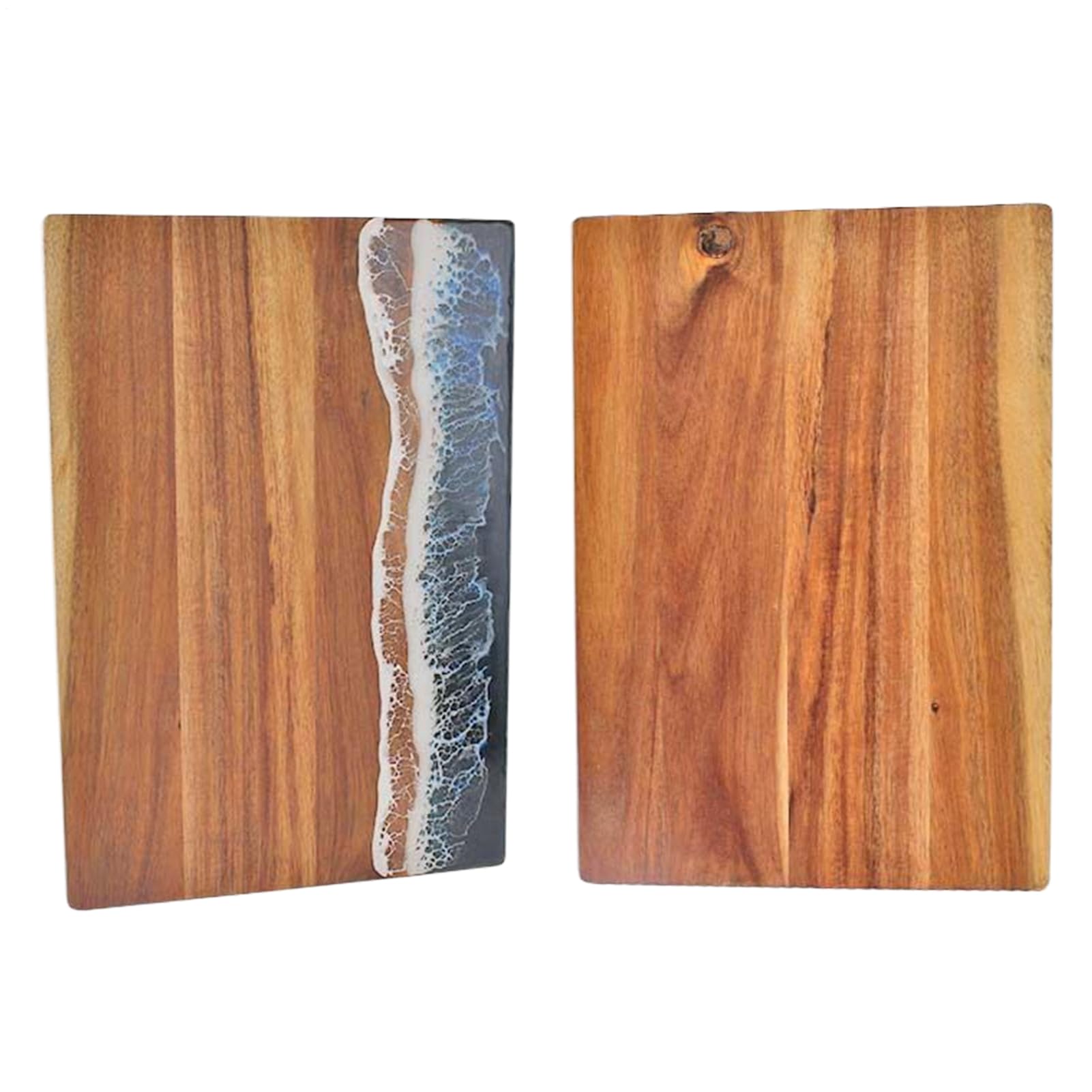 Tabla De Cortar Tabla De Madera Con Resina De Doble Cara Para Carne Y Pan | Con Tablas De Cortar Con Diseño De Playa De Cocina para Fruta Verdura Hogar Boda Queso Apartamento Picnic Camping Encime