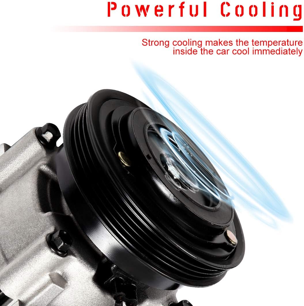 cciyu AC Compressor Pump 2003 2004 2005-2006 for Kia Sorento 3.5L AC Clutch Compressor Air Conditioning Compressor with Clutch for Car 6512206,CS20139,0306977013E200RU,CNS58190