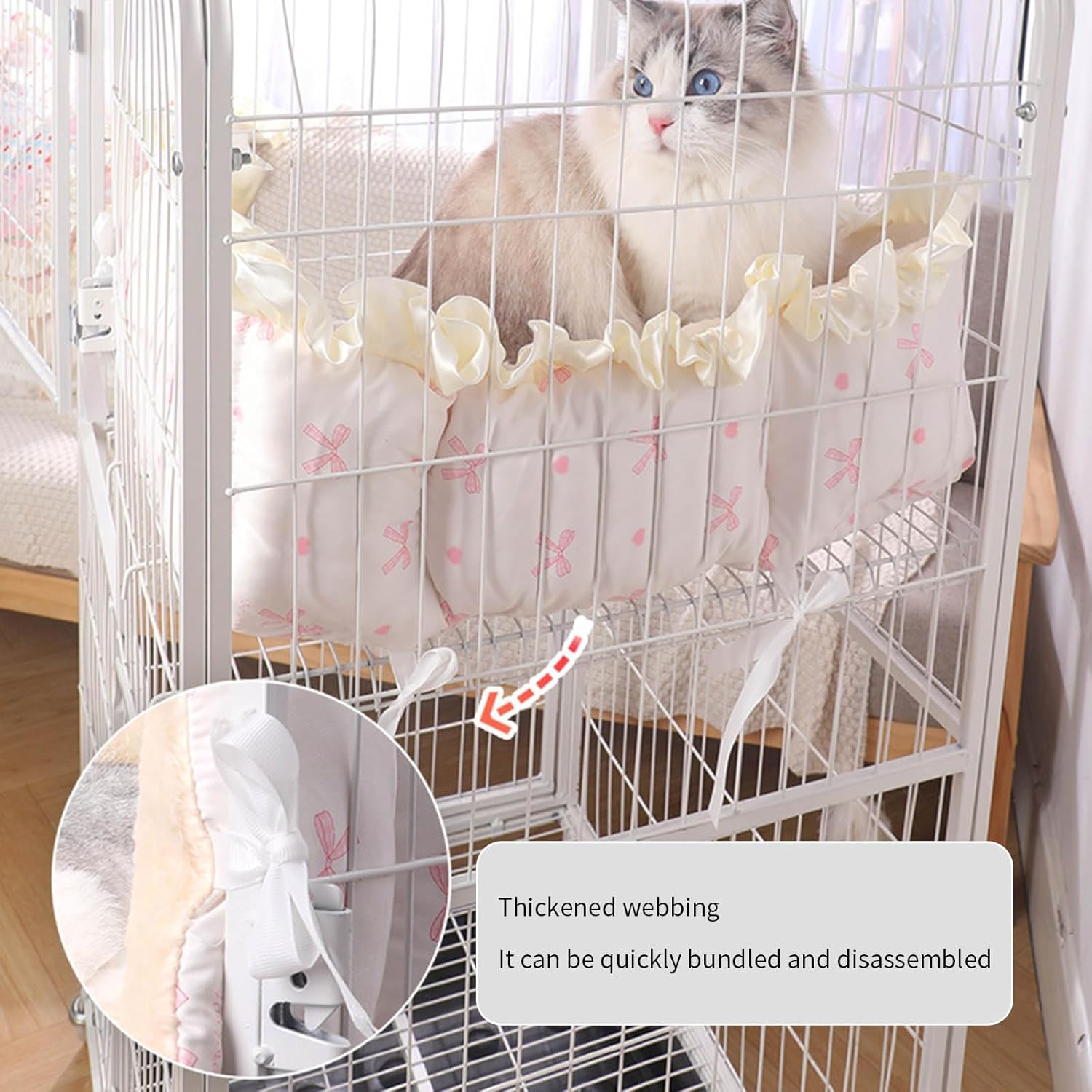 Multipurpose Cats Bed for Rest and Sleep Winter Warmth PP Cotton Filled Cushion with Flower Pattern Resting Pad Warm Bed