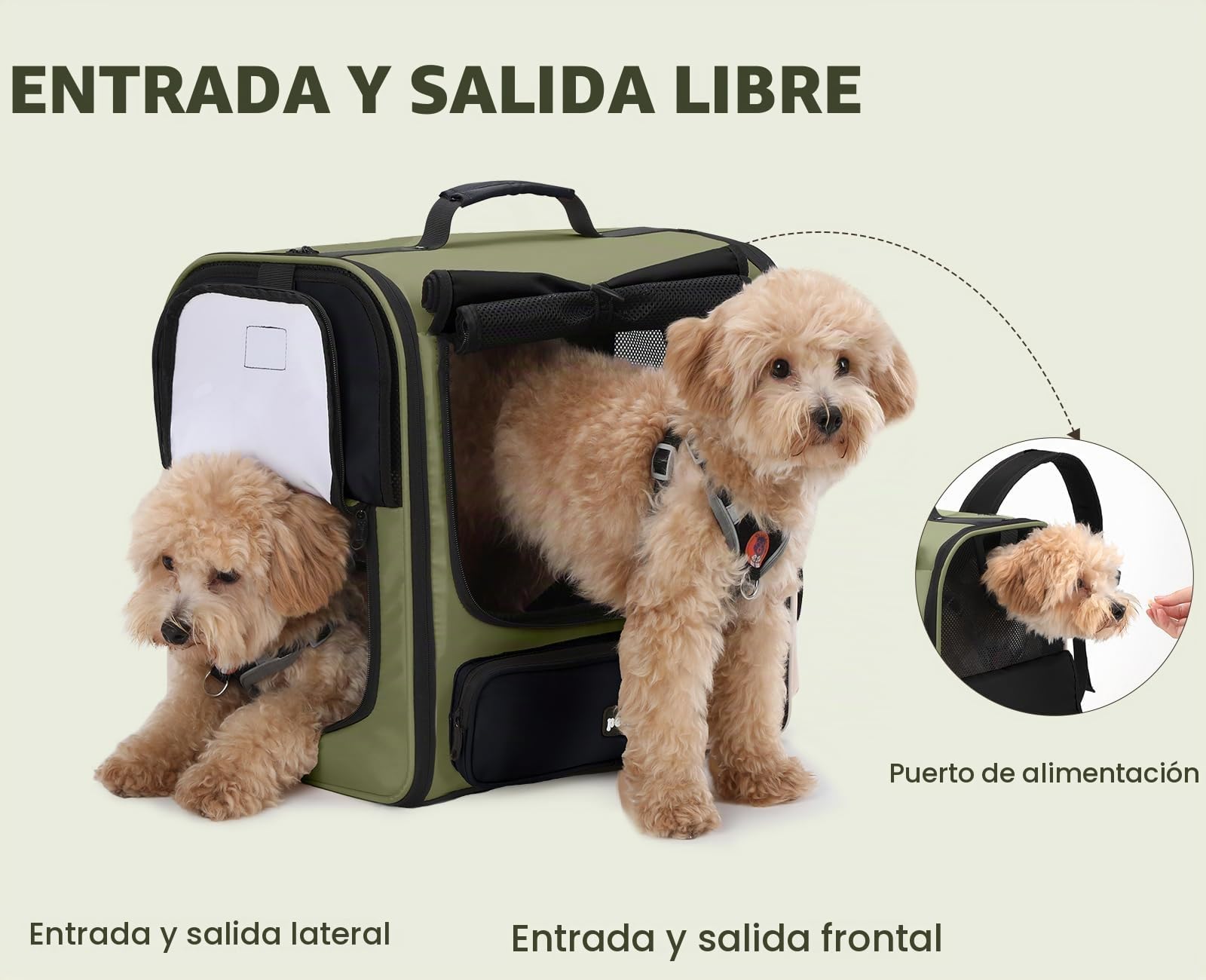 Pecute Mochilas para Gatos ensanchadas < 6 kg, Bolsas de Transporte para Perros, Asiento de Coche para Perros, estables seguras, Transpirables para Senderismo al Aire Libre, Viajes en Coche