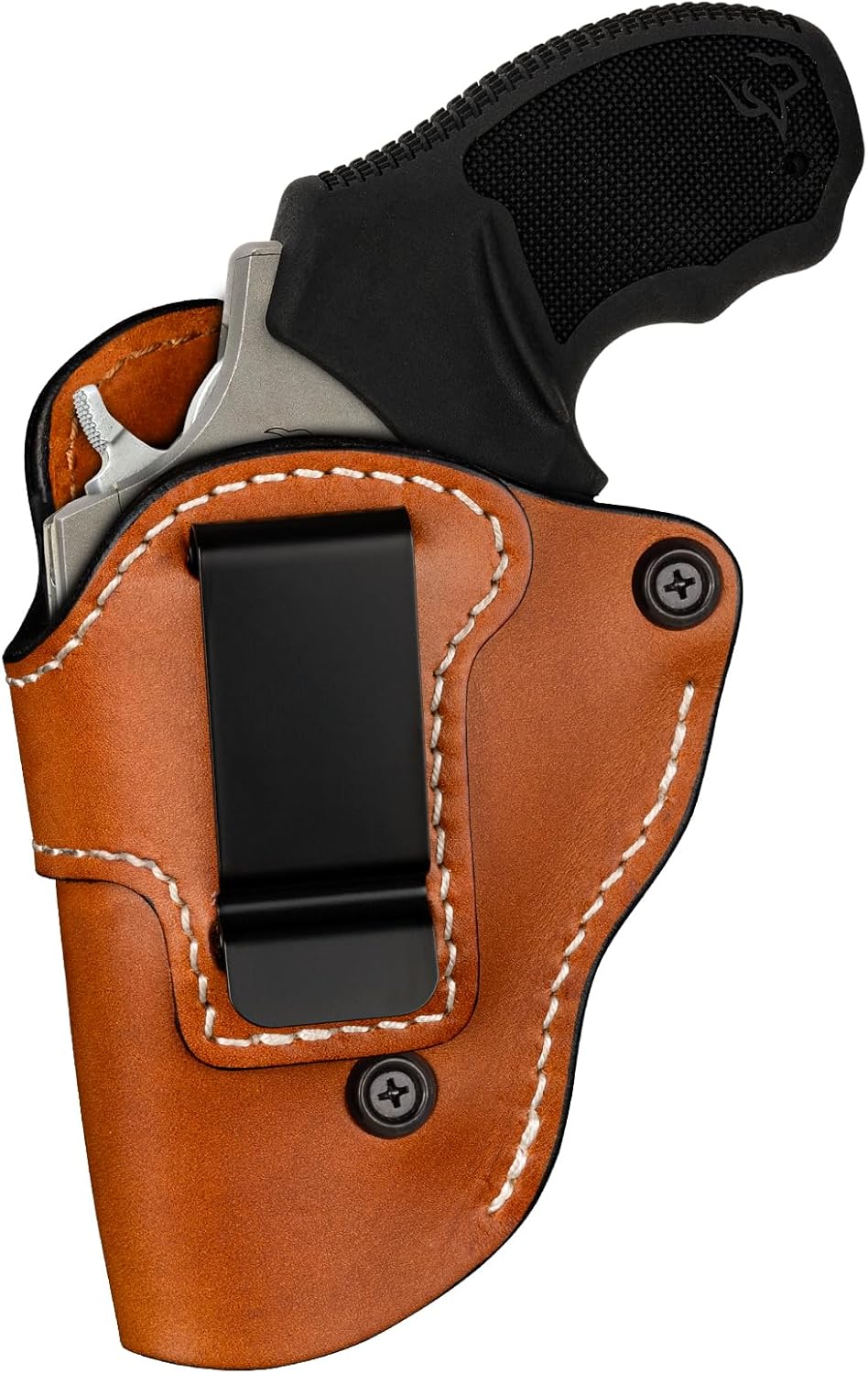 Premium IWB Leather Holster for Most 38 Special & J Frame Revolvers for Taurus 327/380/856/85, S&W 637/442/640/642, Ruger LCR/SP101, Kimber 6S and Rossi Model 68, Fit 2" - 2.25", Brown, Right/Left
