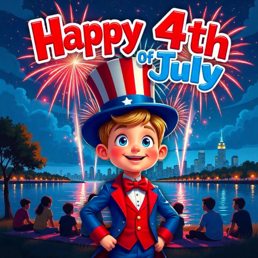 Happy 4th of july books for kids : A Fun and Heartwarming Children's story About Family, Fireworks, and Celebrating Independence Day