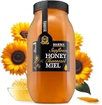 HONIGMA® Marma Sunflower Honey | Authentic Raw Honey from Ukraine | 100% Pure, Unpasteurized & Fully Crystallized | 1000g/35.2oz | Naturally Solid Texture | Pack of 2