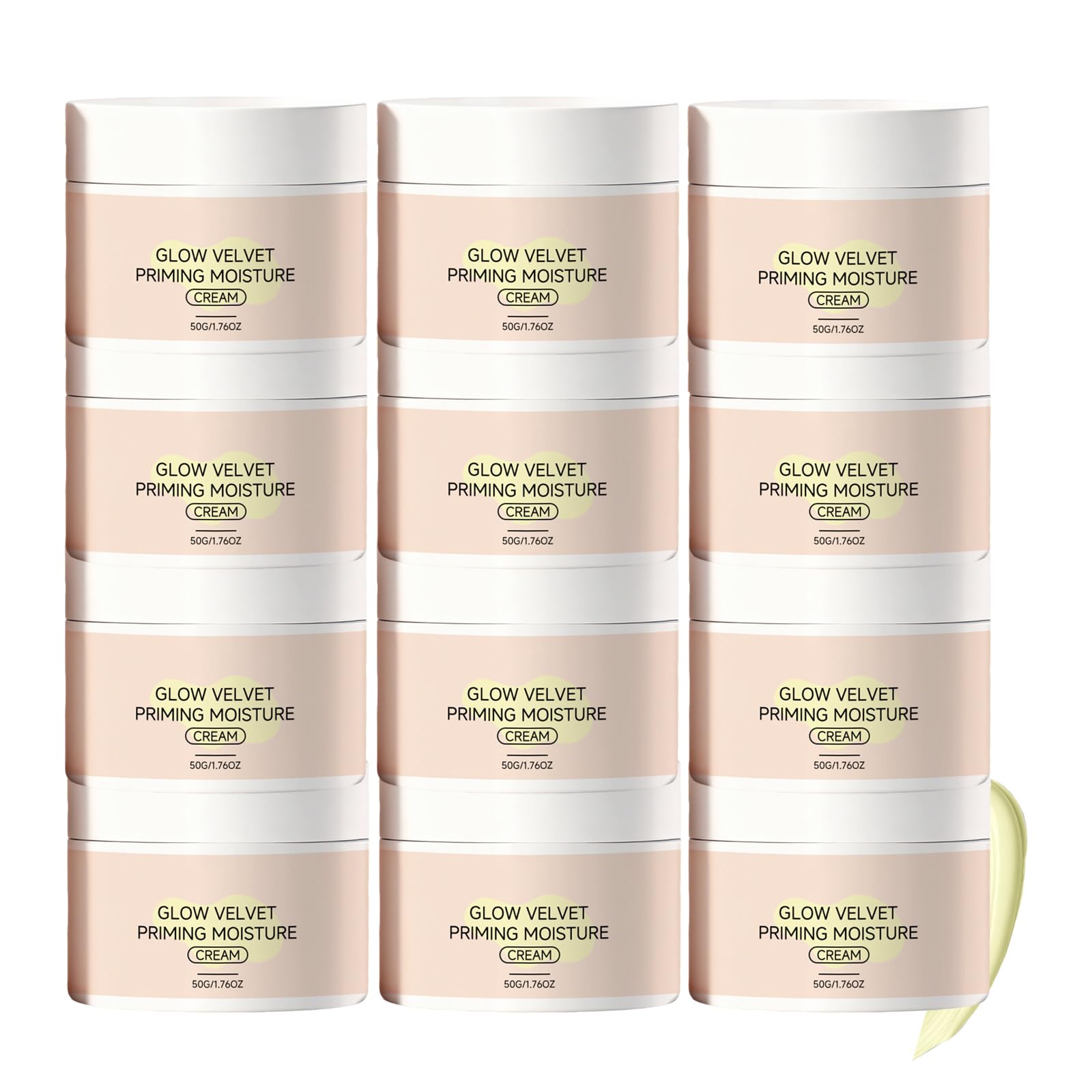 Glows Velvet Priming Moisture Cream – Feuchtigkeitsspendende Basis für ein ebenmäßiges Make-up, einen makellosen Teint, verfeinert die Poren und sorgt für langanhaltenden Halt. Spendet (12PCS)