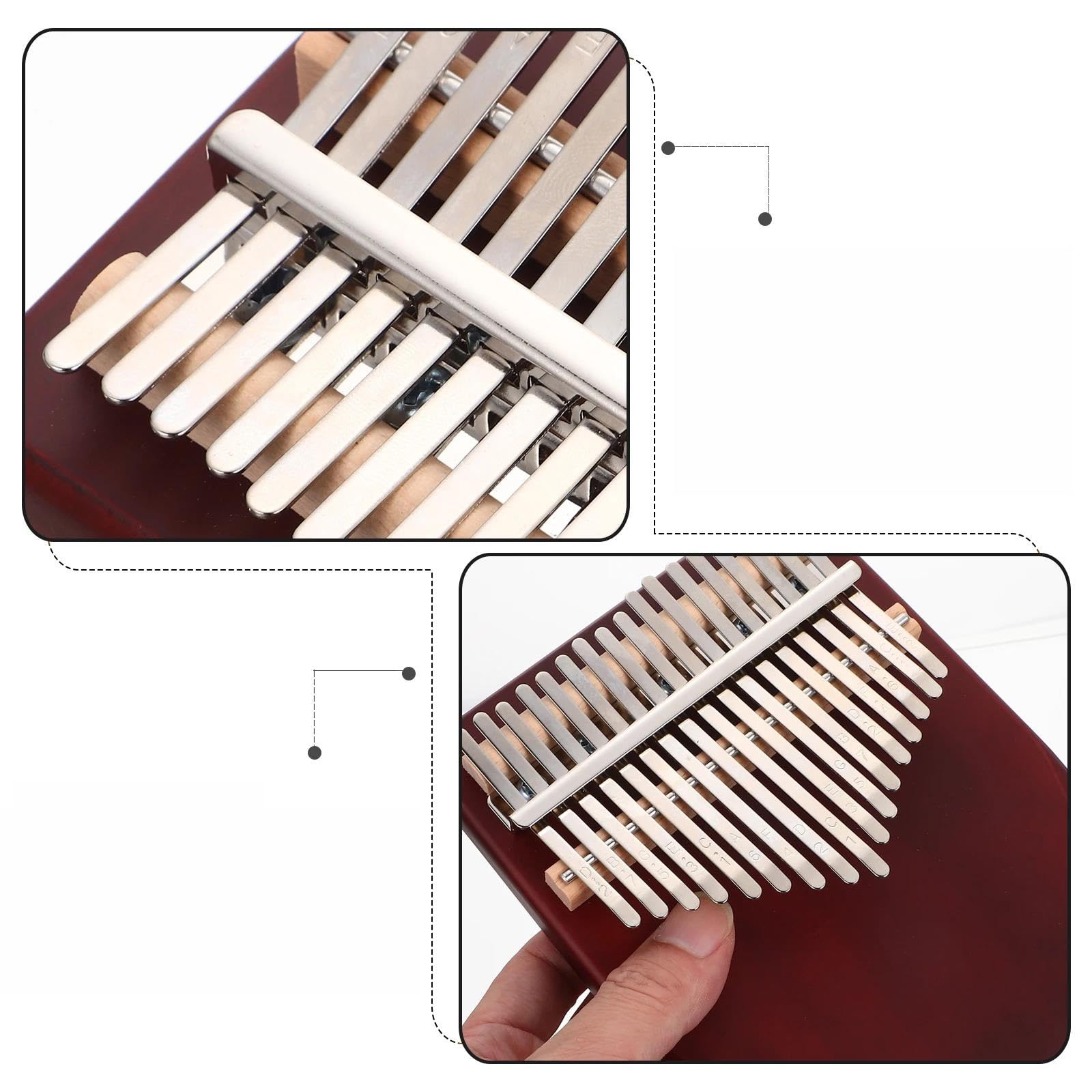 Dorosła Kalimba Kalimba Thumb Piano Przenośne Drewniane Mini Pianino Dla Początkujących