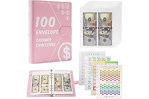 UNIWA Pink Money Saving Challenge Binder