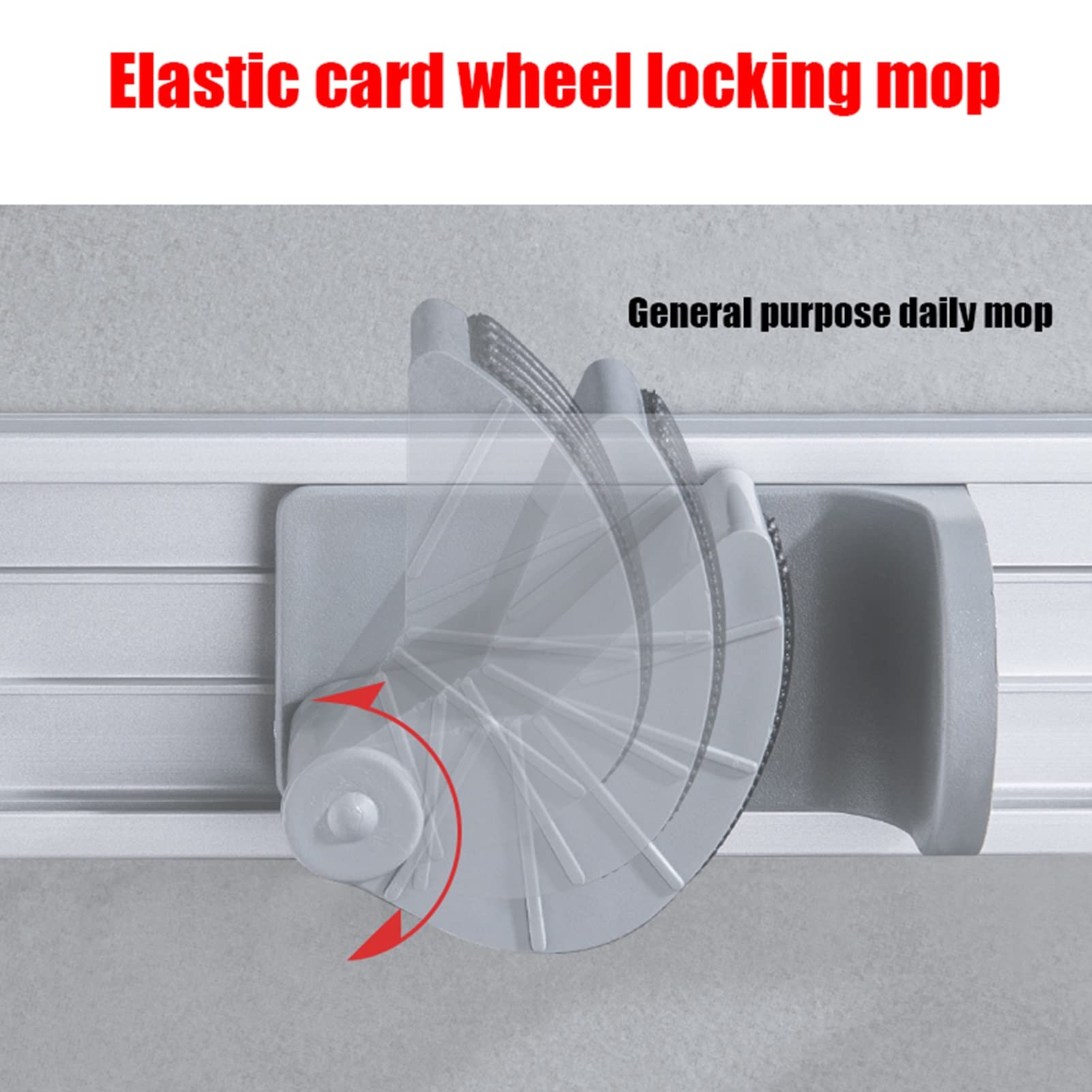 Wandhalterung Besenständer, Space Aluminium Mopphalter Werkzeug Organizer, selbstklebend, kein Bohren, strapazierfähiger Moppständer, for Hausgarten, Garage (Size : 50 * 4.5cm)