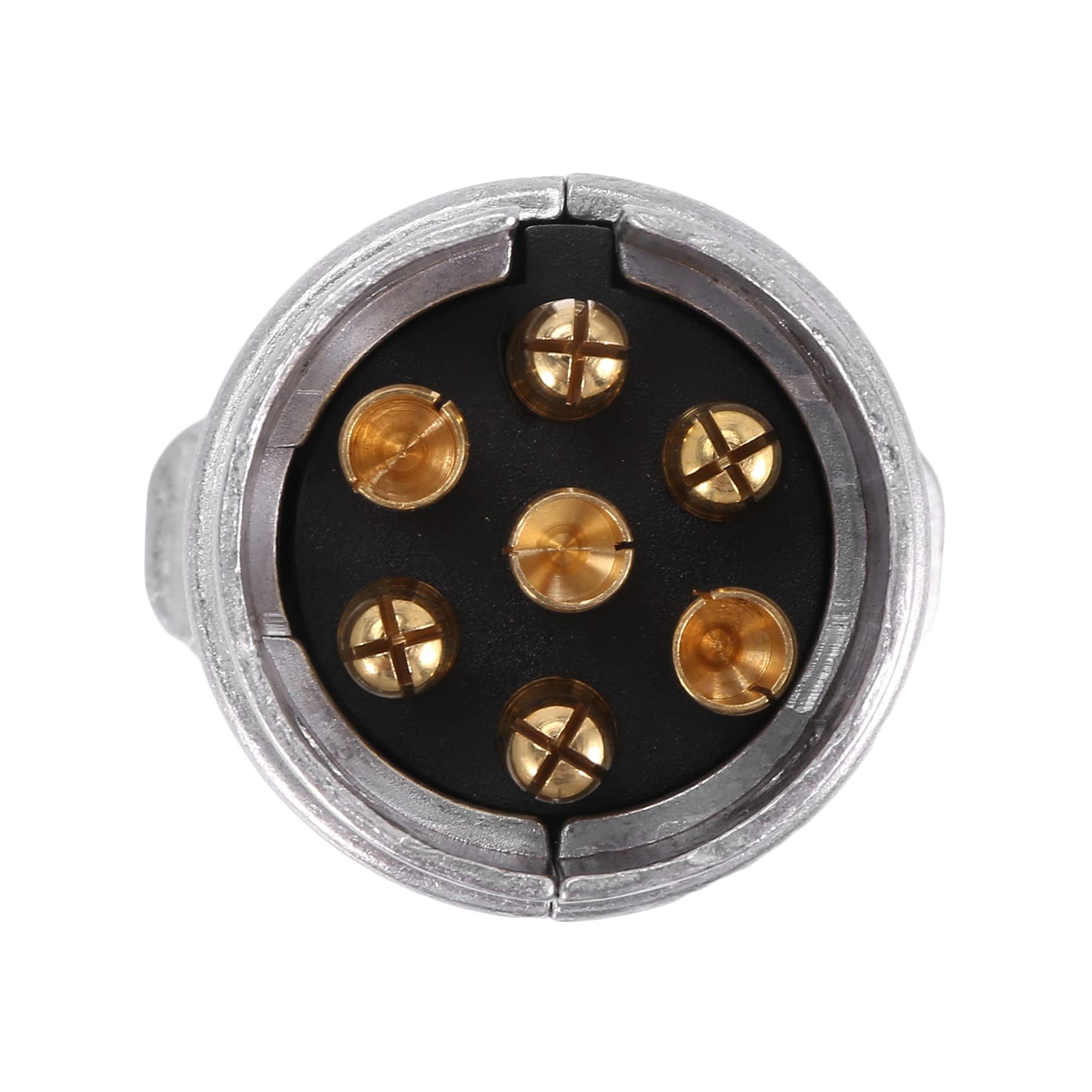 7 pin Trailer Plug Socket, 7 pin elettrico rimorchio presa connettore 12V impermeabile rimorchio presa presa per camion camper auto barca rimorchio accessori adattatore (TP02A-7 pin