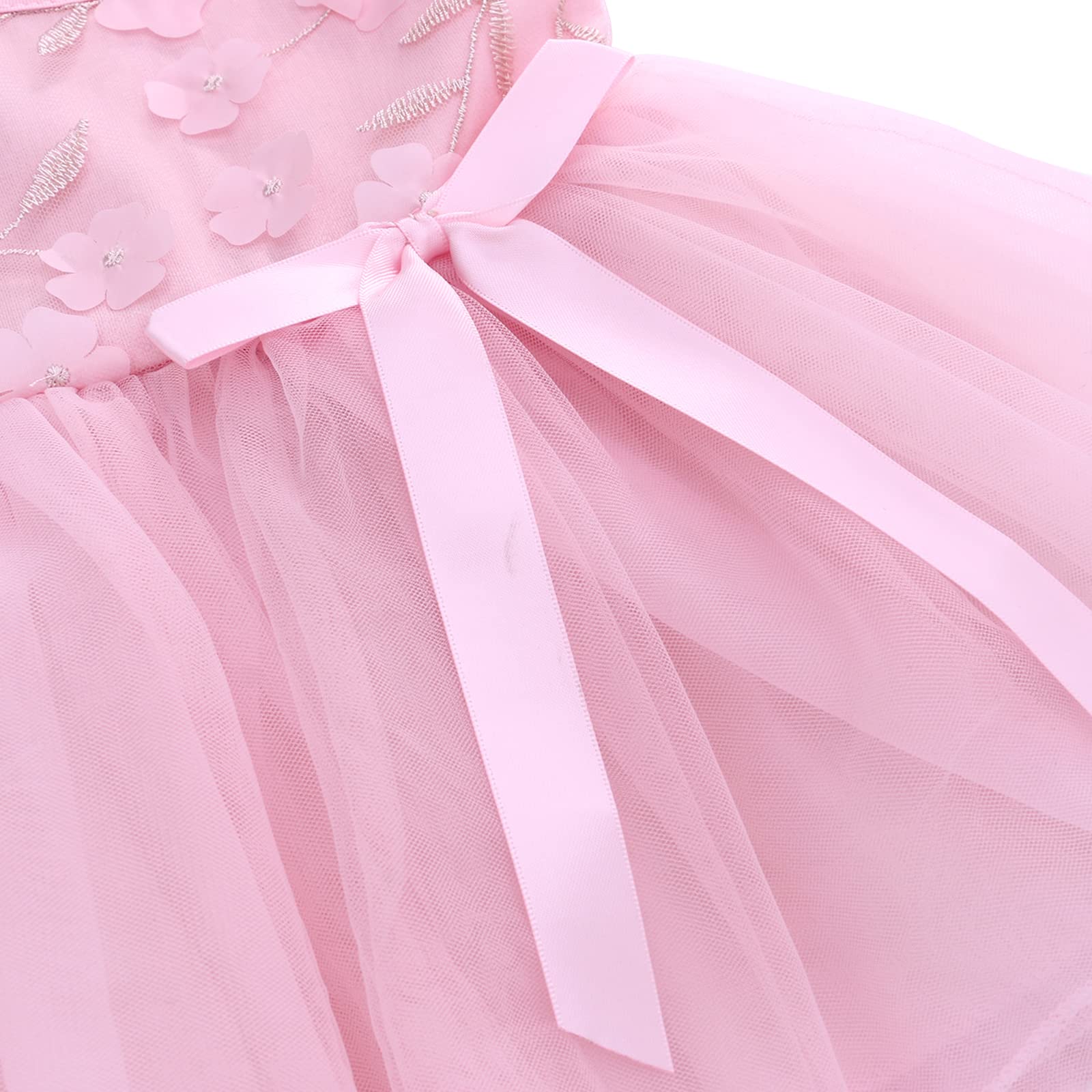 Famuka Baby Mädchen Kleider Baby Taufkleid Brautkleid Hochzeit Geburtstag Taufe Kleider Prinzessin (9 Monate, Rosa)