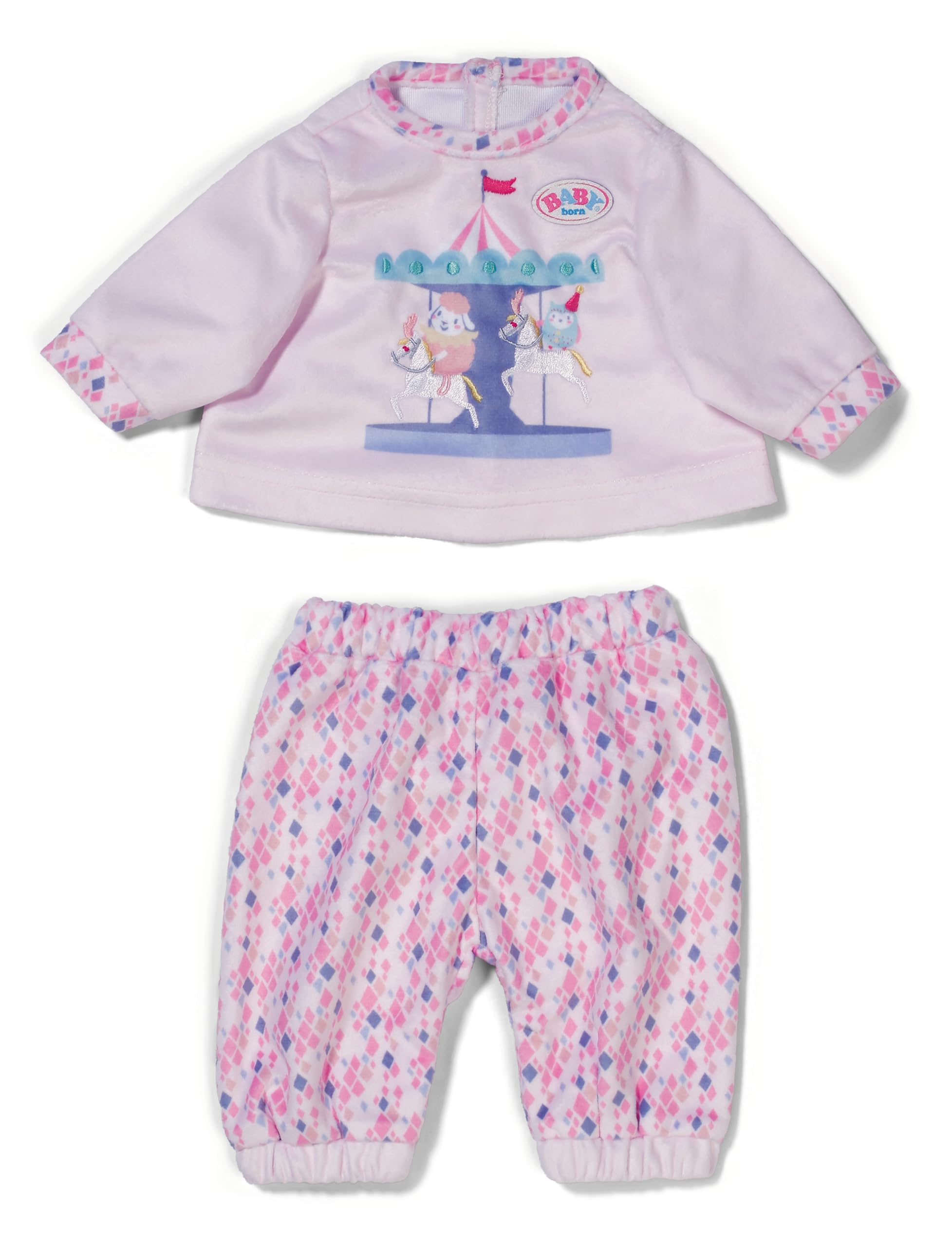 BABY born Pyjamas - With Long-Sleeved Shirt & Colorful Leggings - Doll Clothing - Accessory for all 43 cm Dolls