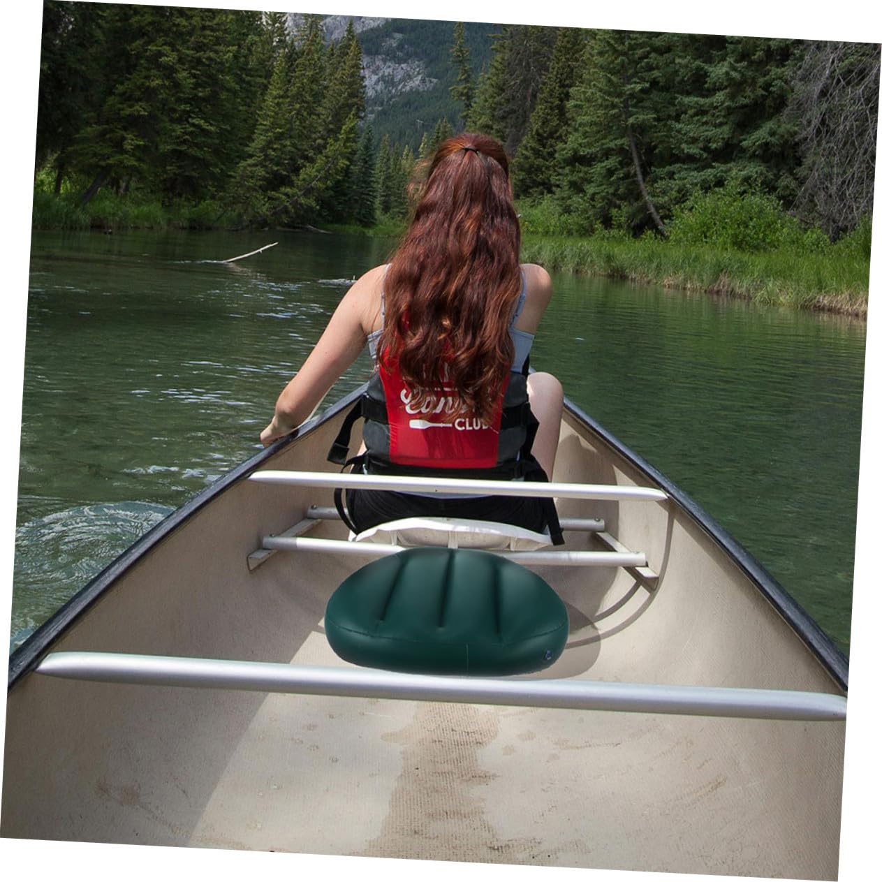 2 Cuscino Gonfiabile per Barche e Canotti in PVC Spesso Seduta Ergonomica Antiscivolo per Kayak e Rafting Facile Gonfiare e Trasportare per e Outdoor