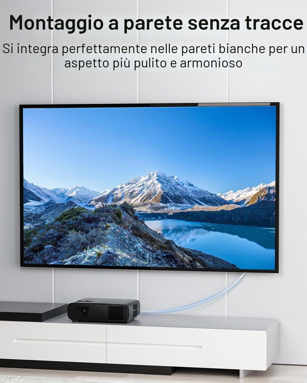 10K 8K Cavo Fibra Ottica HDMI 2.1 15m, Cavo HDMI Lungo Bianco Super Flessibile 48Gbps, 8K60Hz & 4K120Hz, Supporto Dolby, HDCP 2.2&2.3, HDR 10, Compatibile con Blu-ray Roku LG PS5 PS4 Xbox RTX