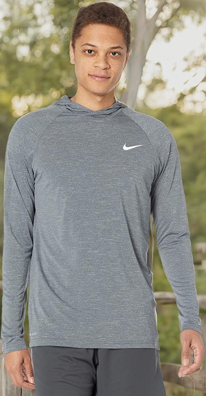Nike Heather Long Sleeve Hooded Hydroguard - Image 2
