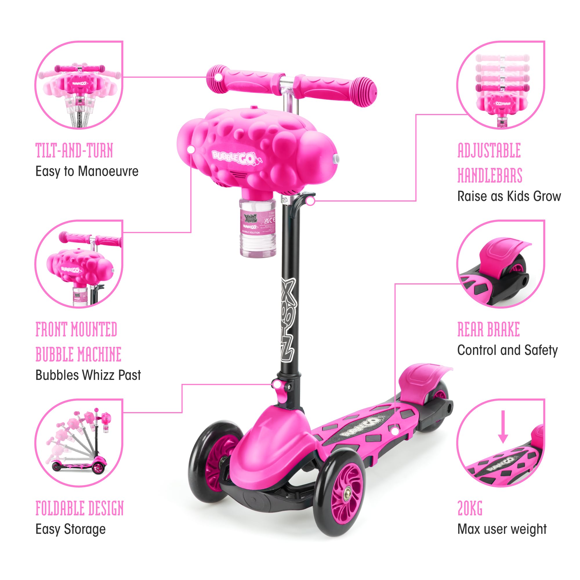 Amazon.co.jp: Xootz Bubble GO scooter キックスクーター 三輪
