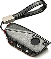 Vista 9 de Vitodeco Funda protectora de cuero genuino para llavero compatible con BMW modelos 2023-2026 4 botones Rojo