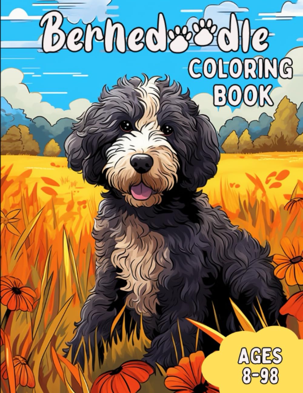 Bernedoodle Coloring Book: Awesome Bernedoodle Coloring Book for Anyone