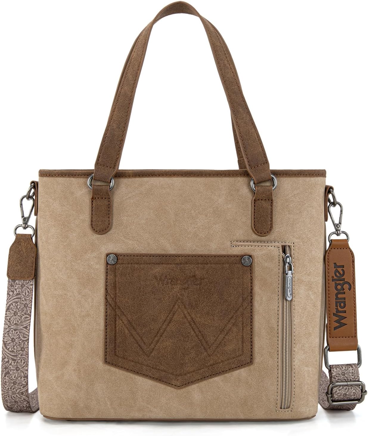 Montana West X Wrangler Tote Bag for Women Western Purses with Detachable Strap Medium Satchel Handbags | with Crossbody Strap - Image 4