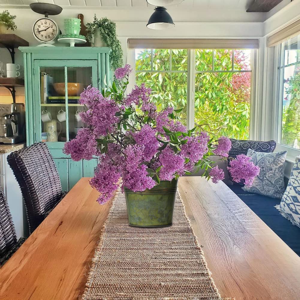 Oairse Set di 5 vasi da fiori in acciaio zincato, perfetti per decorazioni moderne e vasi per piante, vasi decorativi in zinco per interni ed esterni