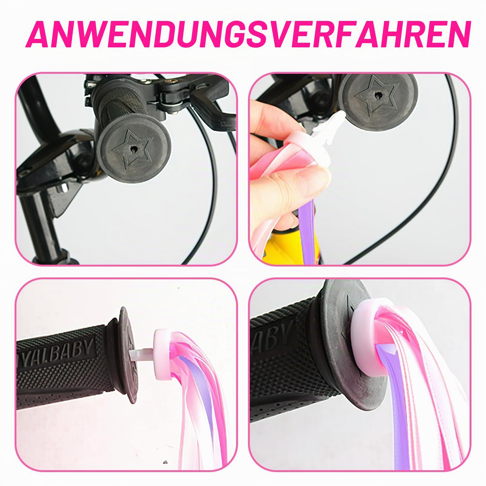 Lenkerfransen Lenker Streamer Fahrrad Griffe Ribbon Kinder Fahrrad Luftschlangen Fahrrad Griffe Quasten Bänder Lenker Bunte Bänder Streamer Kinder Fahrrad Lenkerfransen Fahrrad Zubehör für Kinderrad Sport & Freizeit