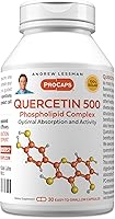 Vista 1 de ANDREW LESSMAN Quercetina 500mg - 30 Cápsulas - 500 mg Complejo único de quercetina fosfolípido, fórmula altamente absorbible para apoyar la función