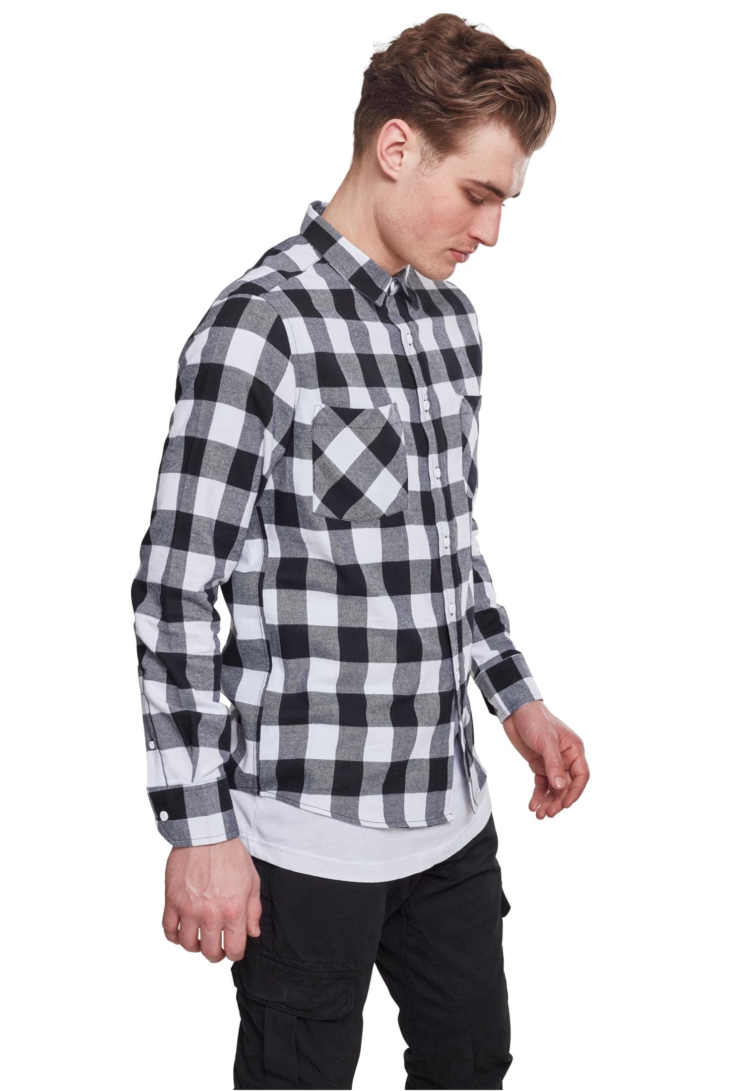 Urban Classics Herren Checked Flanell Shirt