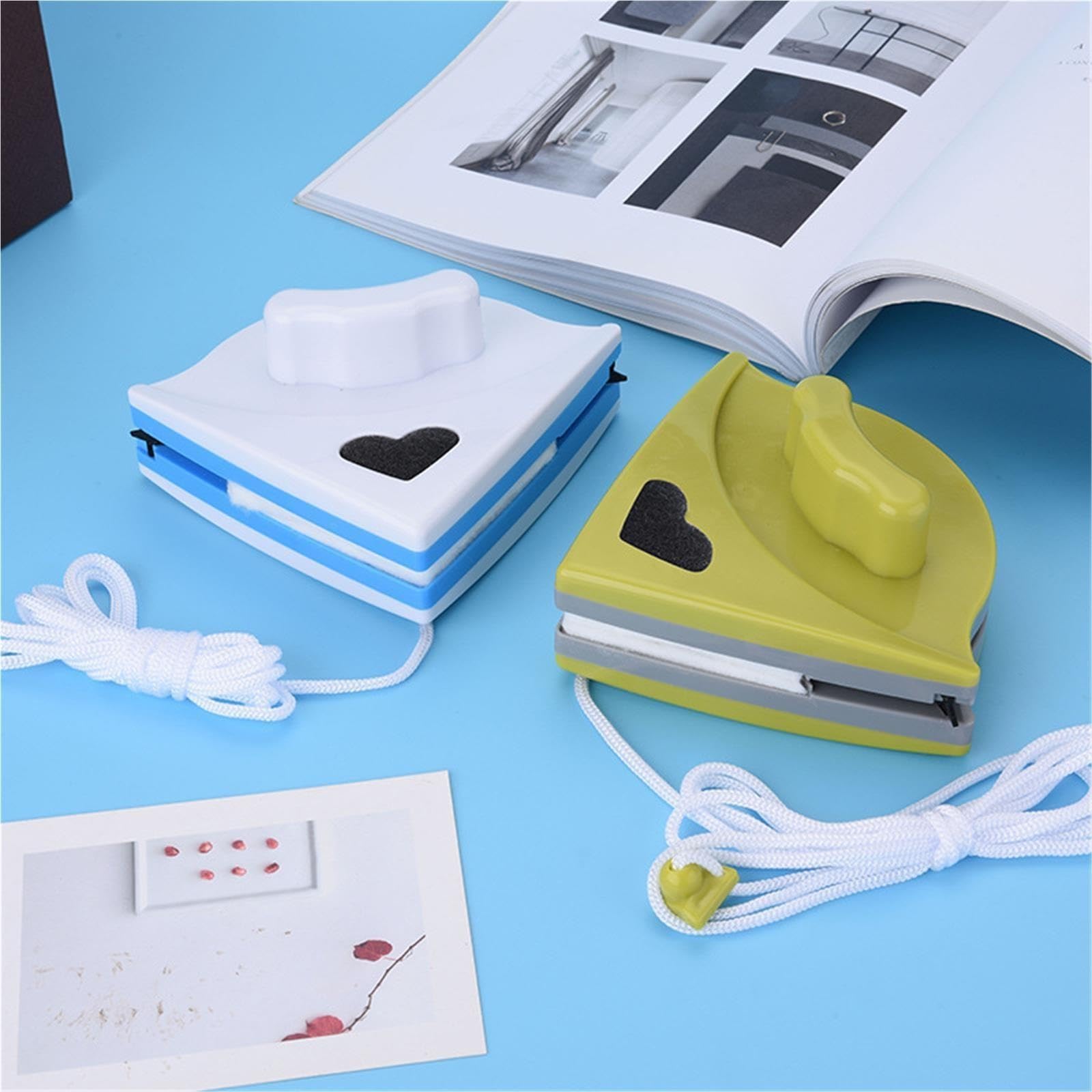 Pulizia finestre magnetica Spugna for tergivetro portatile magnetica for vetri a doppia faccia(Blue)