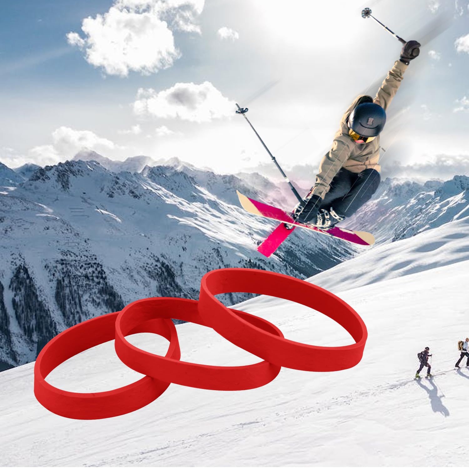 Lot De 32 Sangles De Retenue De Freins De Ski – Élastiques Universels 4,5 X 0,8 Cm, Pour Snowboard Et Skis, Faciles à Utiliser