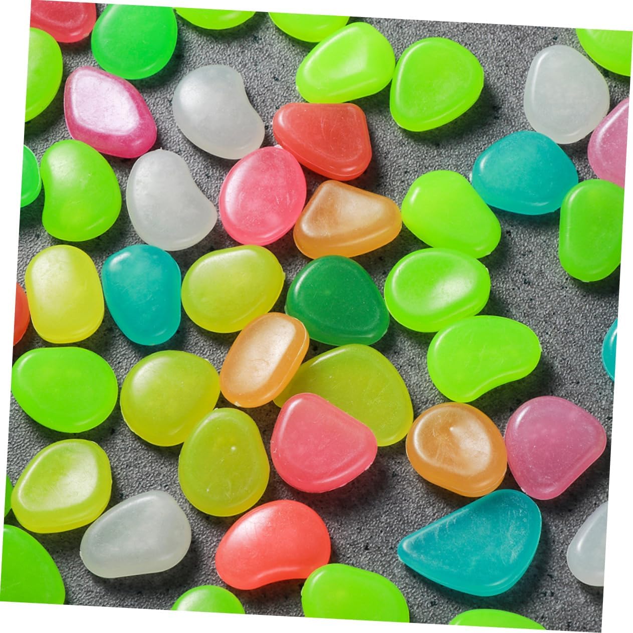 HANABASS 400pcs Pebbles for Fish Tank and Garden Decor Mixed Stones for Aquarium Decoration and Pathway Material